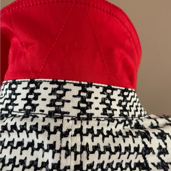 White House Black House Black, White, and Red Plaid Moto Jacket, Size 6 - Picture 8 of 14